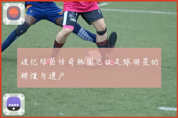追忆绿茵传奇韩国已故足球明星的辉煌与遗产